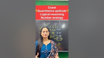 Cseet quantitative aptitude logical reasoning#commerceshorts #cseet #logicalreasoning #numberanalogy