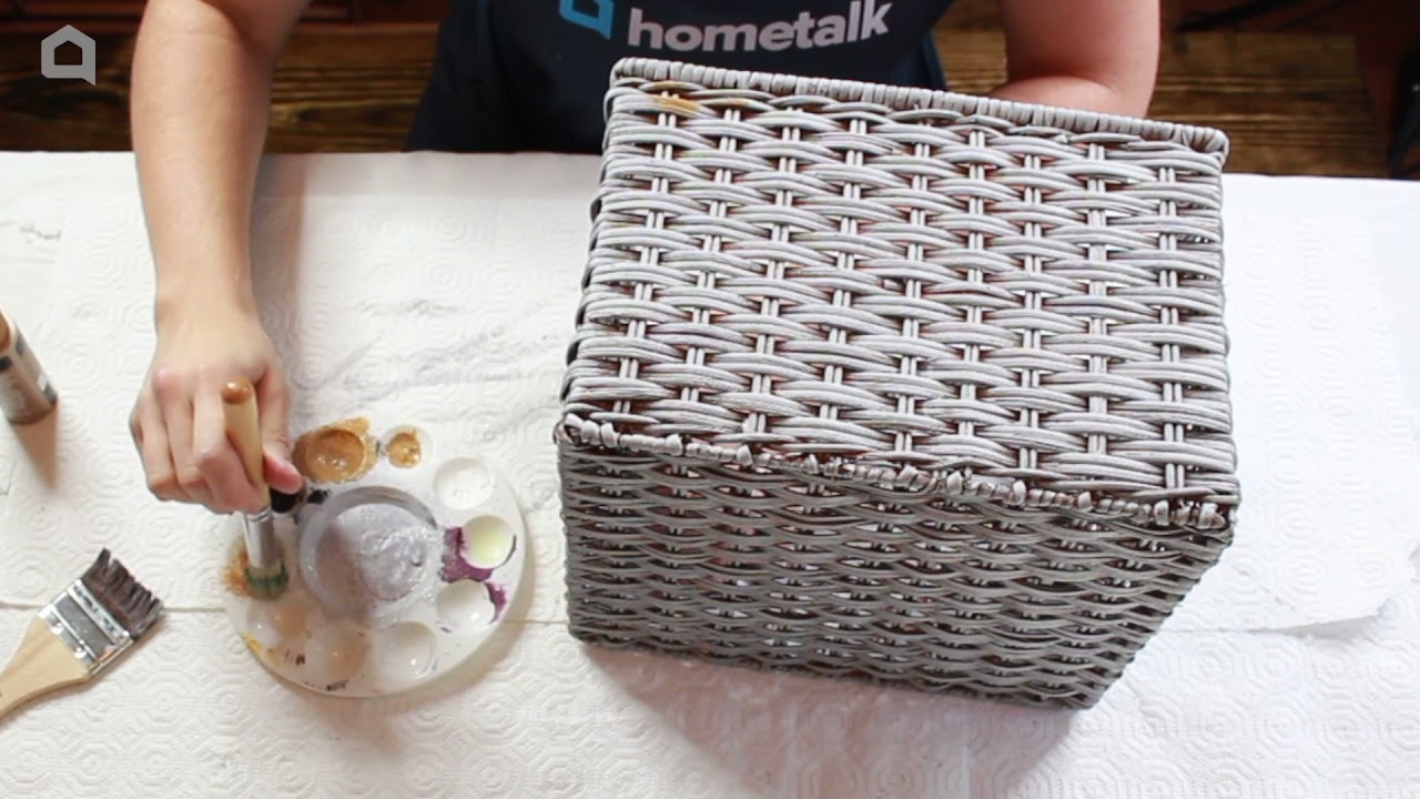 Faux Wood Painting Technique  Wicker Basket - She Holds Dearly