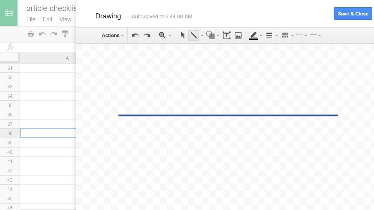 Google Sheets How To Draw A Straight Line Youtube