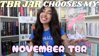 tbr prompt jar chooses my November tbr! 🫙📚All the books I want to read in November🩷