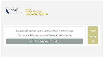 LA4CS, Chapter 2: Vectors, Matrices and Their Operations