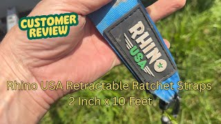Effortless Tension! 🚜🔒 Rhino Retractable 2inch Ratchet Straps #ToolReview