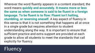 Assessing Fluency in Math