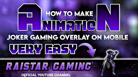 How To Make BGMI Joker Animation Gaming Overlay In KineMaster || How To Make Overlay For Live Stream