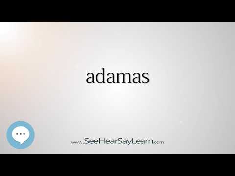 Video: Apa itu adamas dalam bahasa inggris?