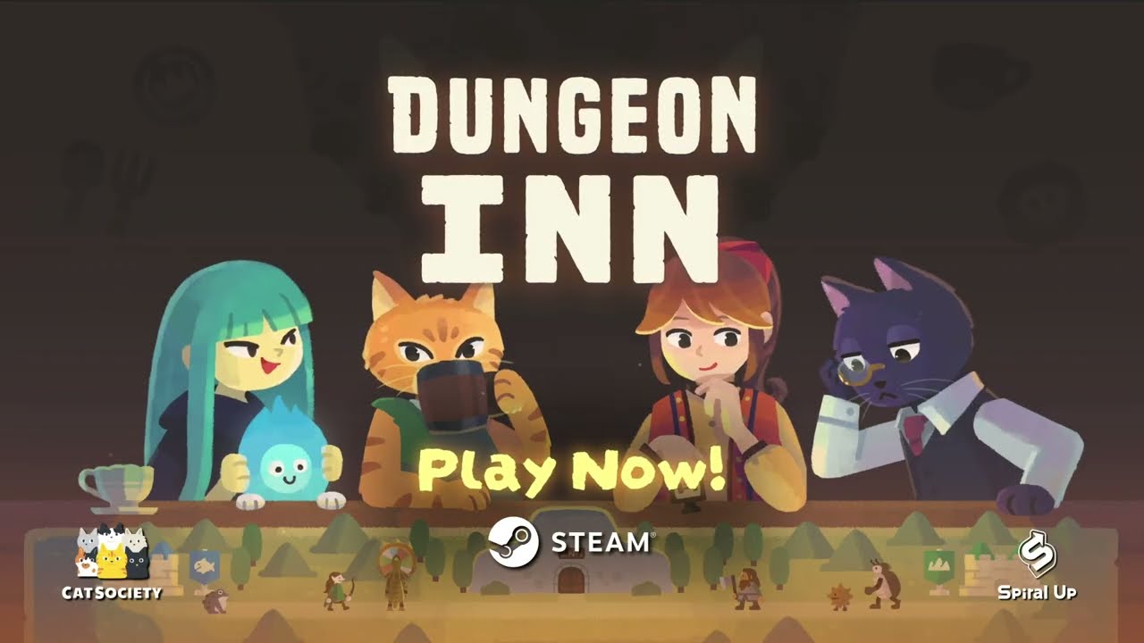 Official launch trailer for Dungeon Inn 1.0, featuring innkeeper Sara and the inn guests