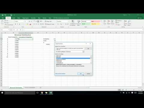 Binomial Distribution and Poisson Distribution in Excel