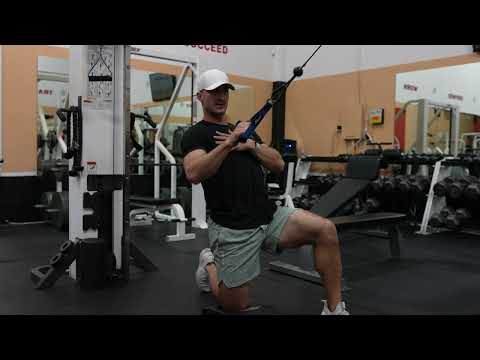 Half Kneeling Cable row (High to low)