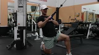 Half Kneeling Cable row (High to low)