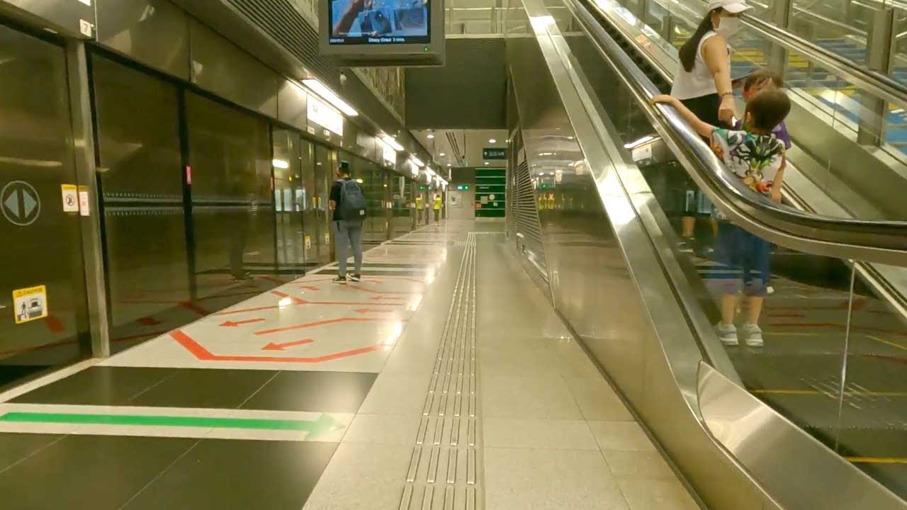 Singapore MRT ride from Botanic Gardens to Expo train station