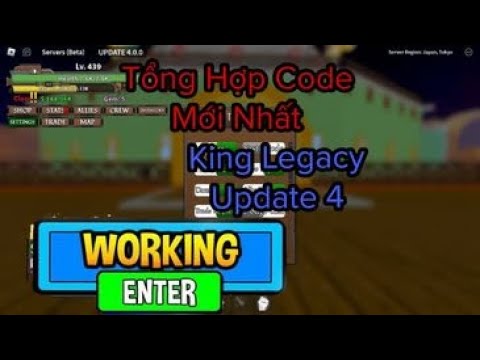 Tổng Hợp Code Tất cả Code Mới Nhất Trong King Legacy Update 4