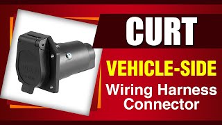 CURT 58150 Vehicle-Side RV Blade 7-Way Trailer Wiring Harness Connector, 7-Pin Trailer Wir