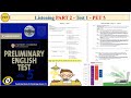 PET 5 Listening Part 2 Test 1 (Transcript + Key)