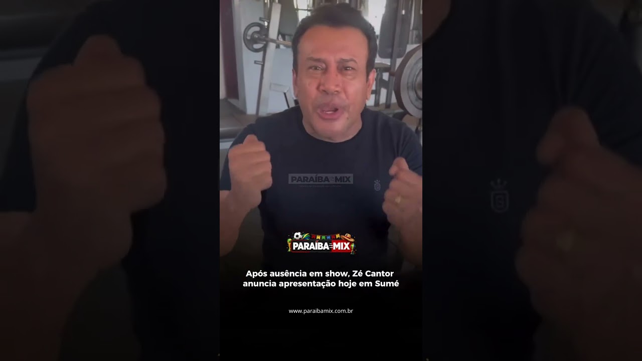 Após ausência em show, Zé Cantor anuncia apresentação hoje em Sumé