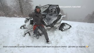 Pepa Sršeň v Autosalonu testuje CFMOTO Gladiator Z1000 Sport na pásech CAMSO - jak tohle dopadlo 😜?