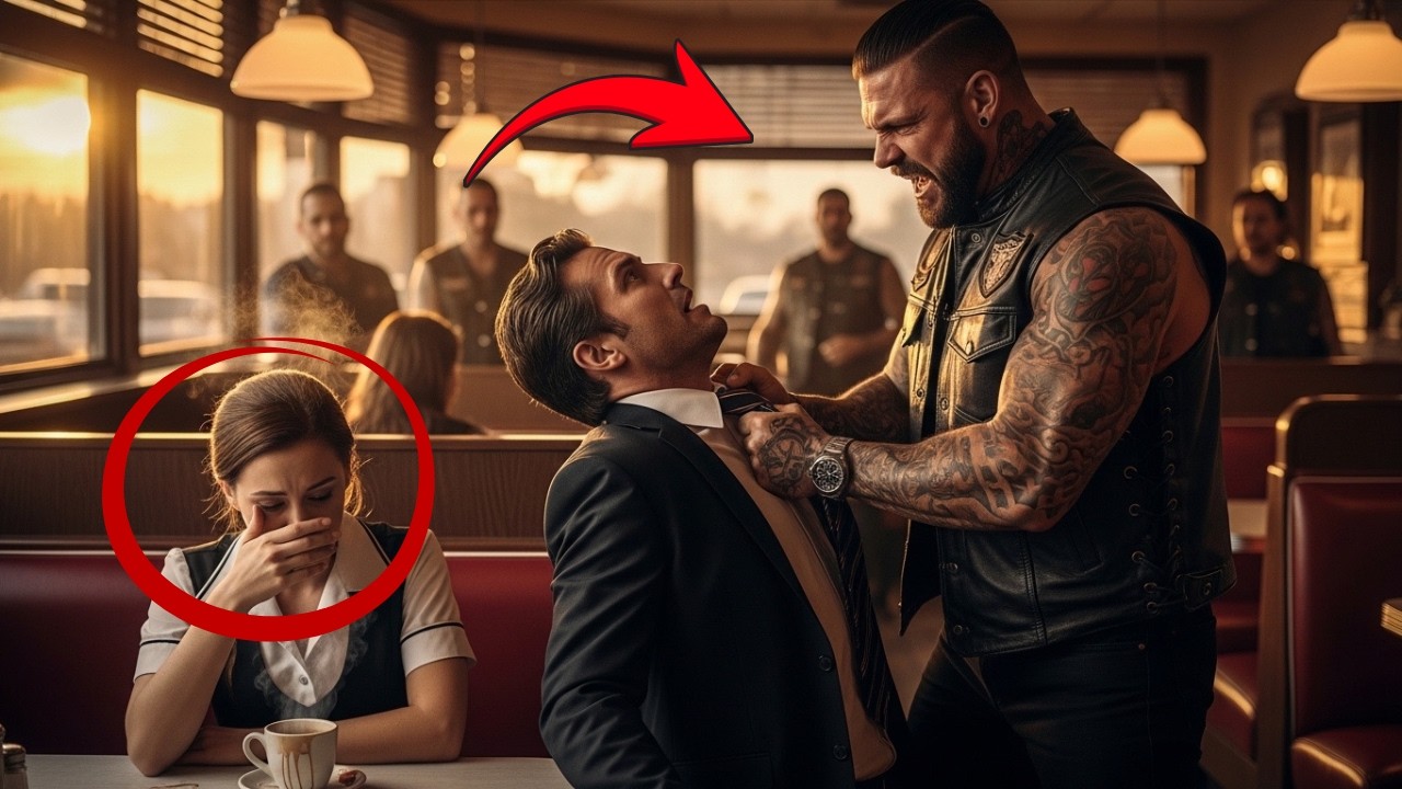 A Rich Man Threw Hot Coffee at Her—But 100 Bikers Walked In and His World Collapsed!