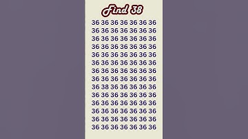 can you find 38  in 5 seconds? #wordpuzzlegame #game #mathematics #mindbendingquiz #puzzle