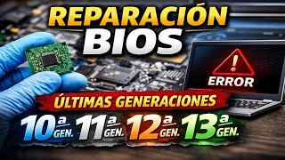 Reparación de firmware BIOS en laptops Intel Gen 10–13 | Nuevos métodos 2026