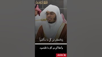 سورة إبراهيم/ تلاوة إبداعية من شيخ #ياسرالدوسري من صلاة العشاء/ 14 ربيع الأول 1447