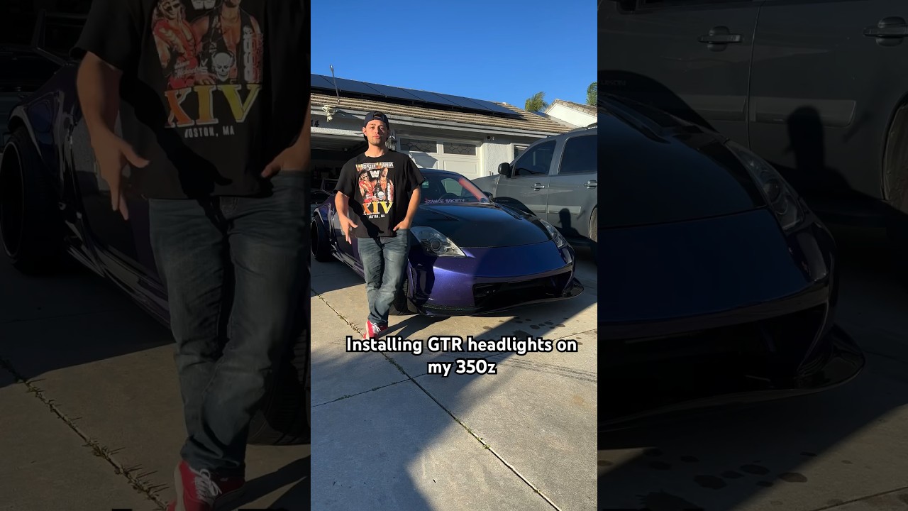 Installing GTR headlights on my 350z 🔥￼