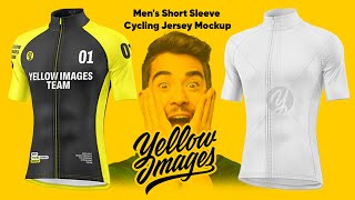 YELLOW IMAGES MOCKUP ~ Cycling Jersey Mockup ~ How to make & How to use.