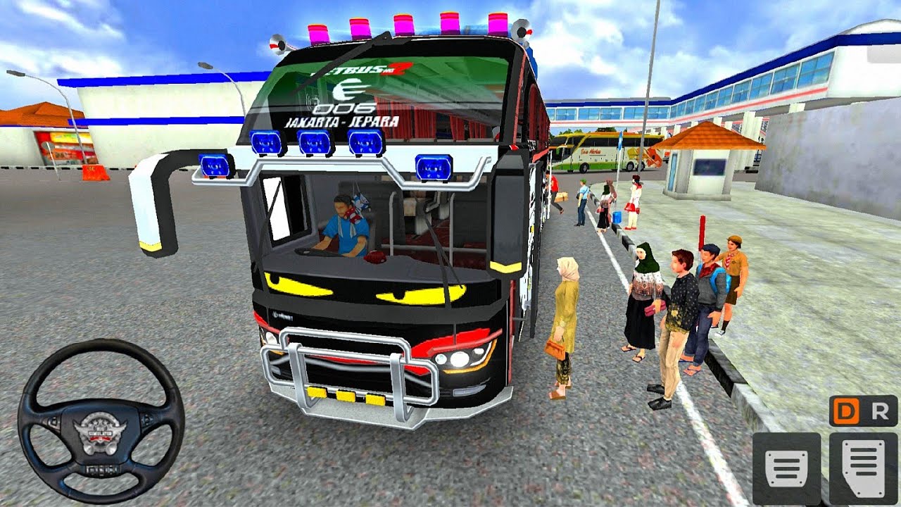 New Bus desine full_lighting loding Pasenger Trasport aria bus🚌simulator indonesia Android game