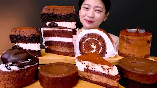 🍫Chocolate Cake😍초코 덕후 모여라!✨다양한 초코 조각케이크 먹방❤[Brownie,Tiramisu,Roll Cake] Mukbang