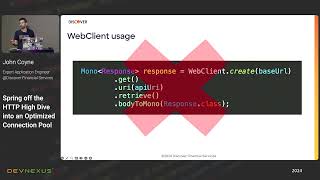 Devnexus 2024 - Spring off the HTTP High Dive into an Optimized Connection Pool - John Coyne Wealth
