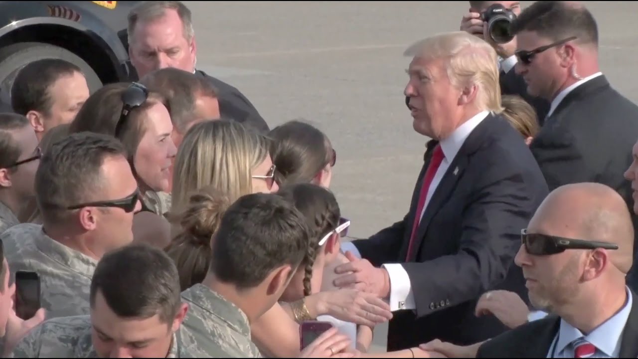 Trump Greets Military Families In Middletown, PA
