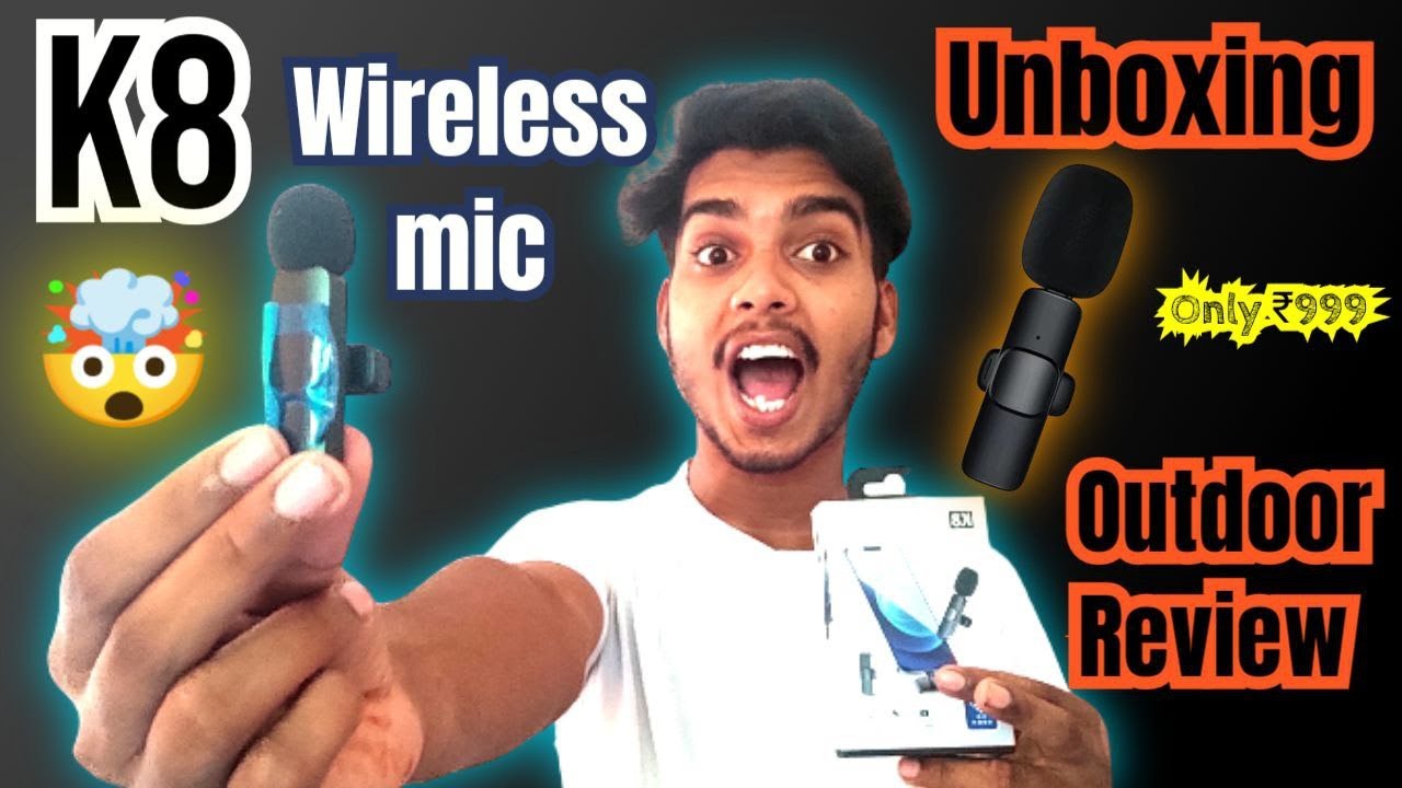 k8 wireless microphone Best mic under 1000 Unboxing Review YouTube