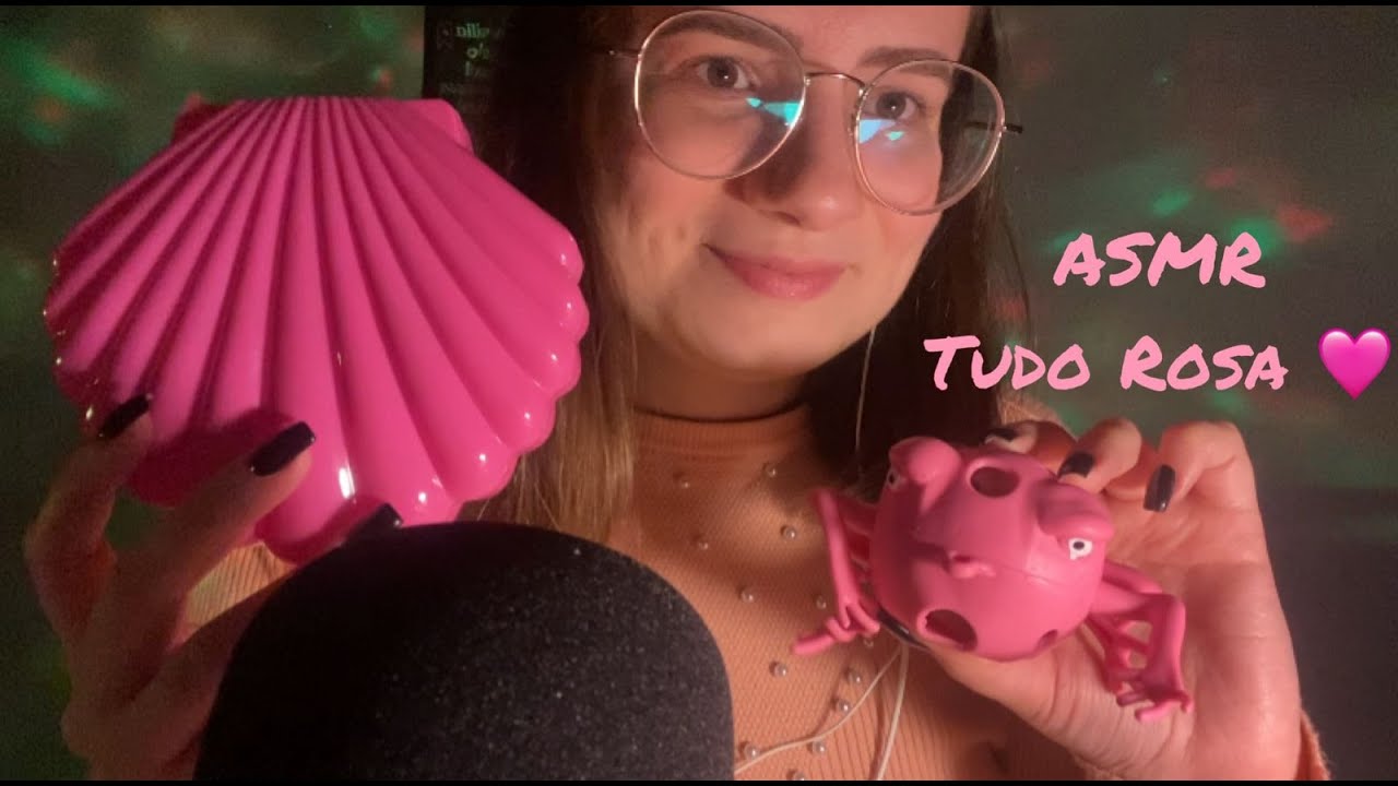 ASMR caseiro cor de rosa #asmr #rosa #tapping - YouTube