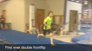 First Time At A Real Gym /DOUBLE FRONTFLIP!/