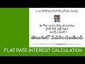 ఫ్లాట్ రేట్ మరియు బ్యాలెన్స్ తగ్గించడం వడ్డీ గణన అంటే ఏమిటి ? తెలుగులో వివరించబడింది