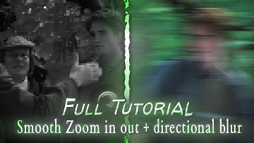 Smooth Zoom In Out + Directional Blur tutorial | Alight Motion + (Preset)