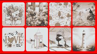 Color by Number Cozy Valentine Art Pictured Collage Hey Color app #RelaxMindGames #colorbynumber screenshot 3