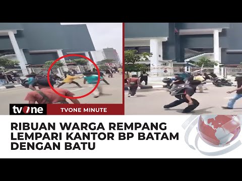 MEMANAS! Konflik Pulau Rempang, Demo di Kantor BP Batam Berakhir Ricuh | tvOne Minute