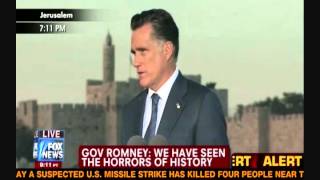 Mitt Romney in Jerusalem Delivers Strong Speech in Support of Israel; Warns Iran - Complete Video
