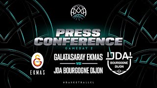 Galatasaray EKMAS v JDA Bourgogne Dijon - Press Conference | BCL 2023