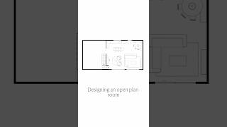 Designing an open plan room? You need to know these essential space planning tips 🛋️ #openplan