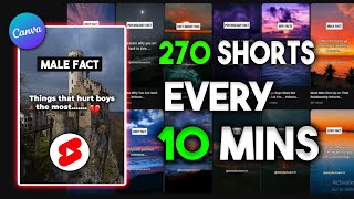 How I Made 270 YouTube Shorts in Just 10 MINUTES for a Faceless YouTube Channel. screenshot 1