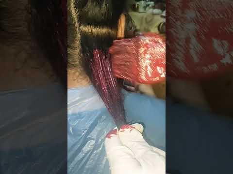 صبغ الشعر أحمر أرجواني بدون سحب لون
