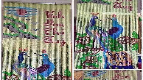 Rèm hạt nhựa trang trí phòng khách. Màn rèm hạt tranh công ship 63 Tỉnh. Lh. 0969233186.