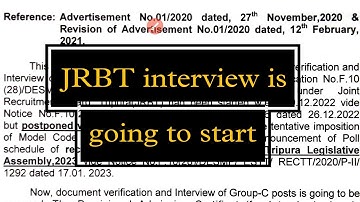 Rescheduled date of JRBT interview||how to download Admit card||#jrbt