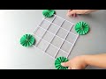 làm đồ trang trí treo tường hình vuông từ giấy màu thủ công cực xinh