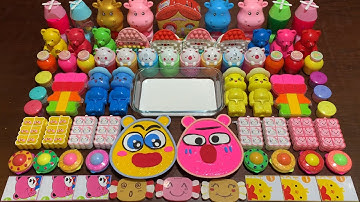 RELAXING WITH CLAY AND GLITTER ! Mixing Random Things Into GLOSSY Slime #1381