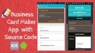 Source Code || How to Make Business Card Maker App in Android Studio screenshot 4