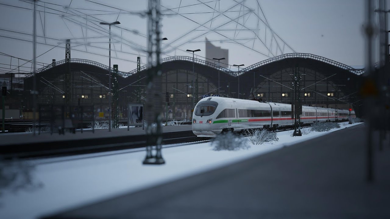 Train Cab Ride ICE-T | Leipzig – Dresden | Snow, Fog & Blizzard