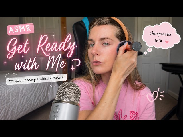 ASMR GRWM Doing My Everyday Makeup Routine and Whisper Ramble