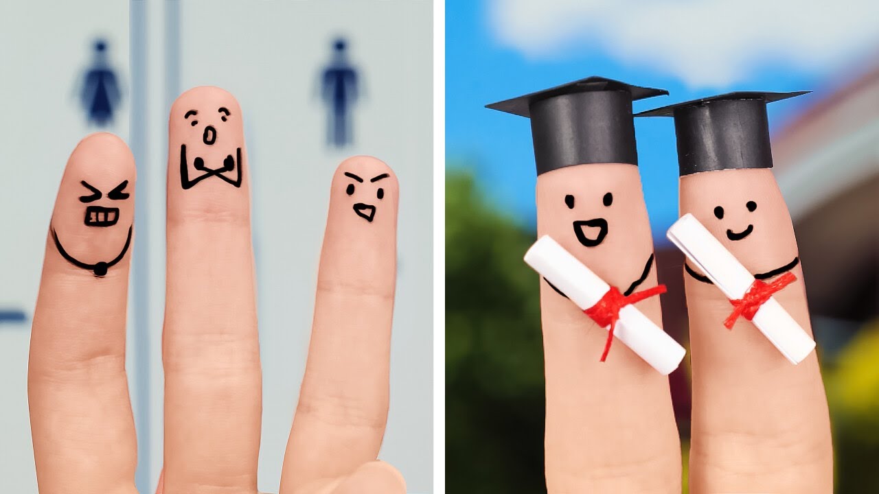 LUSTIGE FINGERKUNST UND EINFACHE KRITZELIDEEN