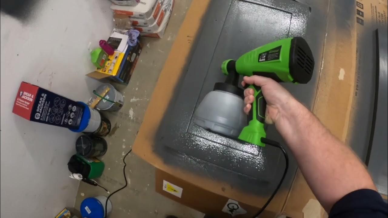 Ginour paint sprayer tested on kitchen not bad but not